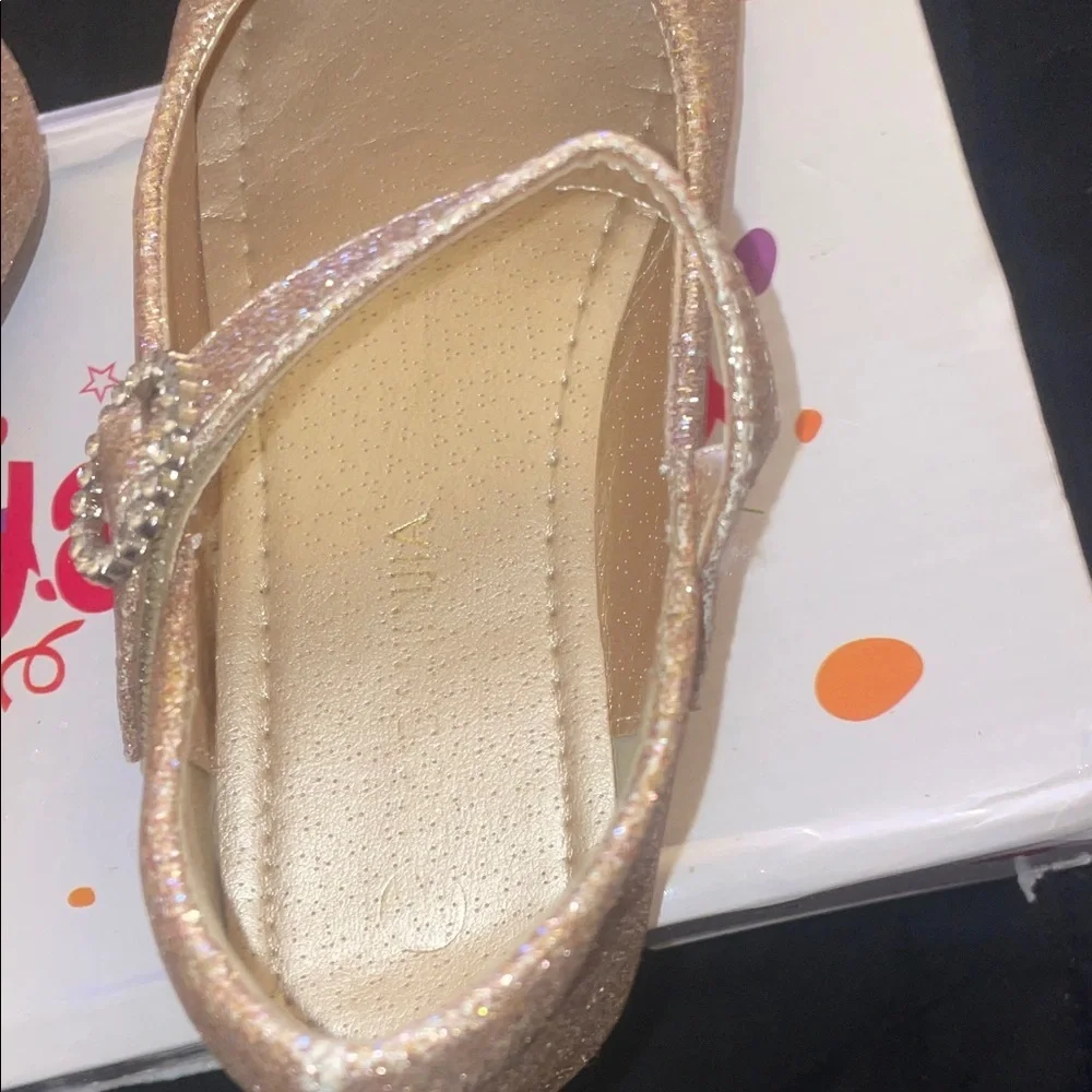 Glittery Gold Kids Dress Shoes